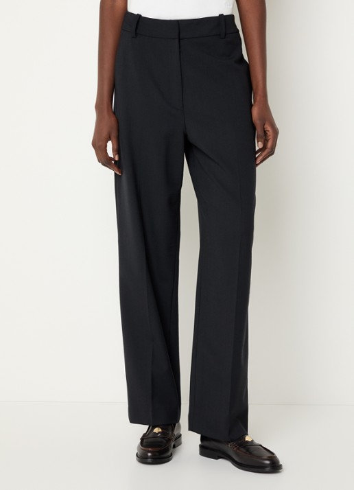 Claudie Pierlot Mid waist straight fit broek met steekzakken