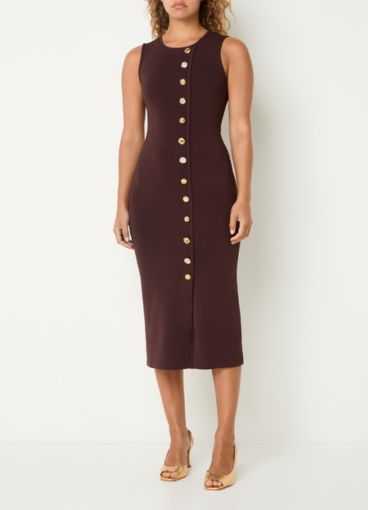 Claudie Pierlot Midi jurk met sierknopen
