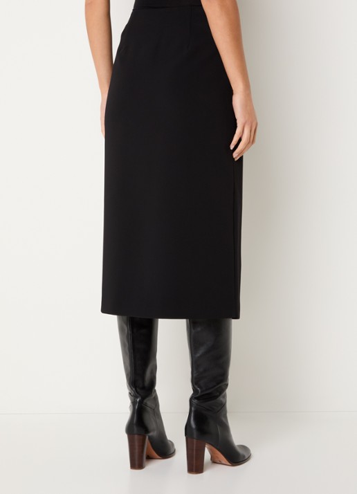 Claudie Pierlot Midi kokerrok met split - achterkant 2 zwart