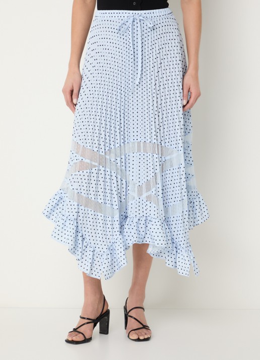 Claudie Pierlot Midi plooirok met stippenprint