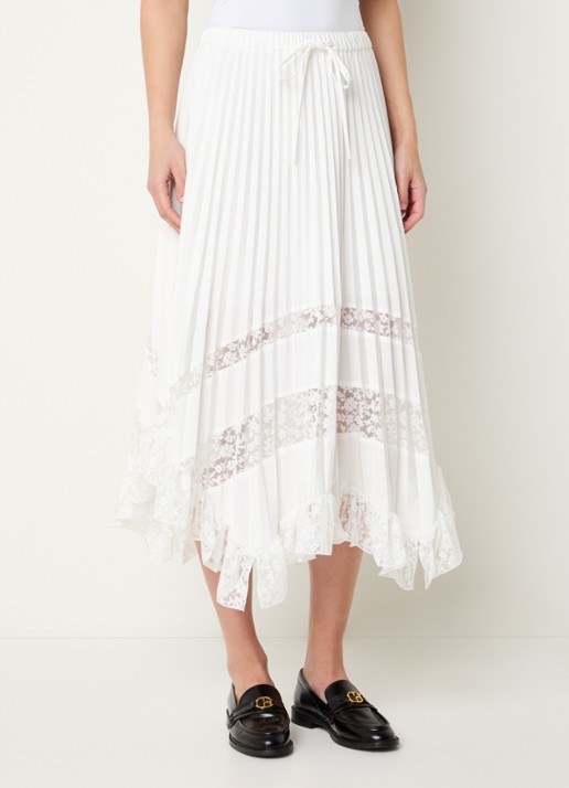 Claudie Pierlot Midi rok met broderie en plooien