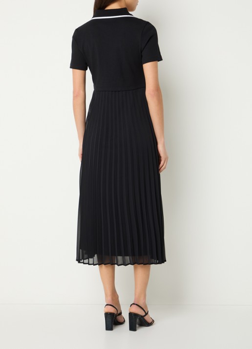 Claudie Pierlot Midi tuniekjurk met V-hals  - achterkant 2 zwart