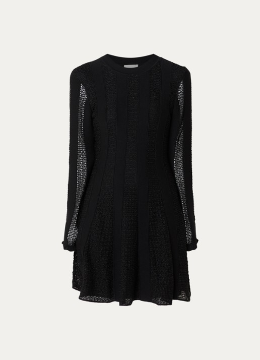 Claudie Pierlot Mini jurk met opengewerkt dessin