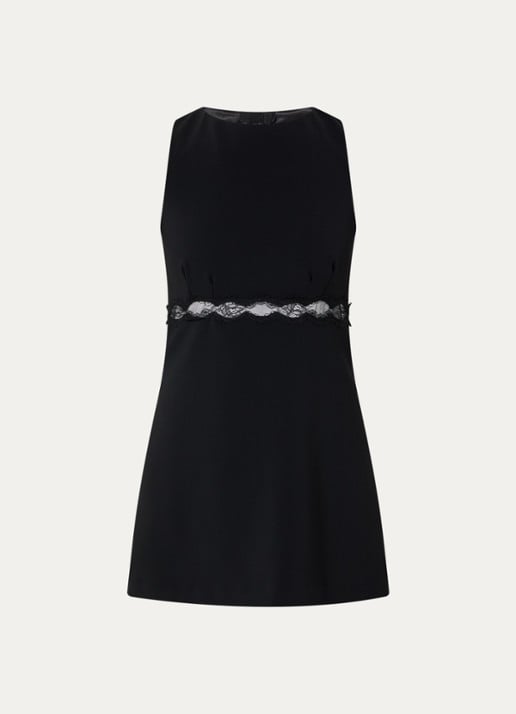 Claudie Pierlot Mini jurk met rugdecolleté - voorkant zwart
