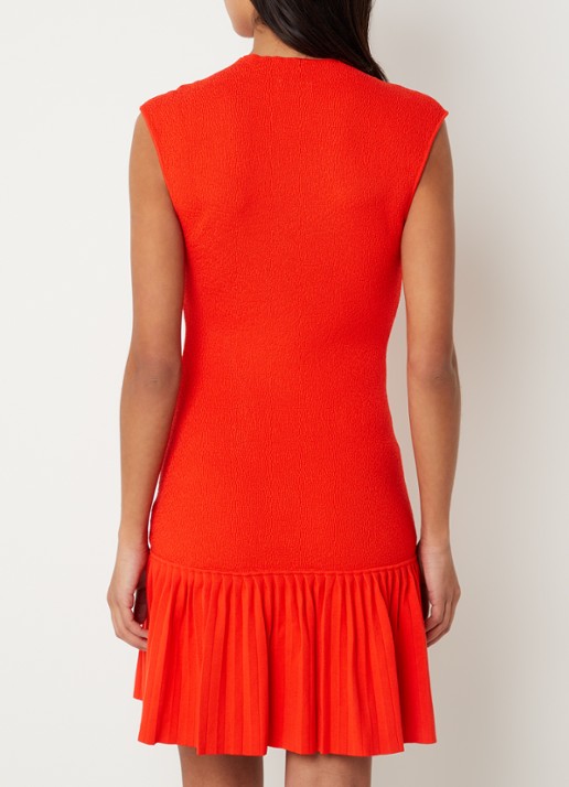 Claudie Pierlot Mini jurk met volant - achterkant 3 koraal