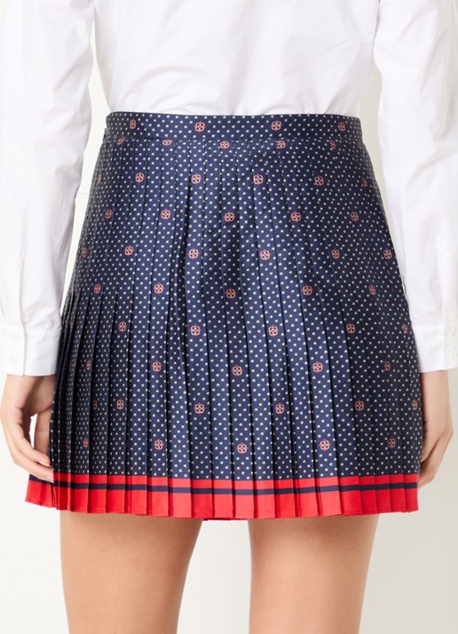 Claudie Pierlot Minirok met print - achterkant donkerblauw