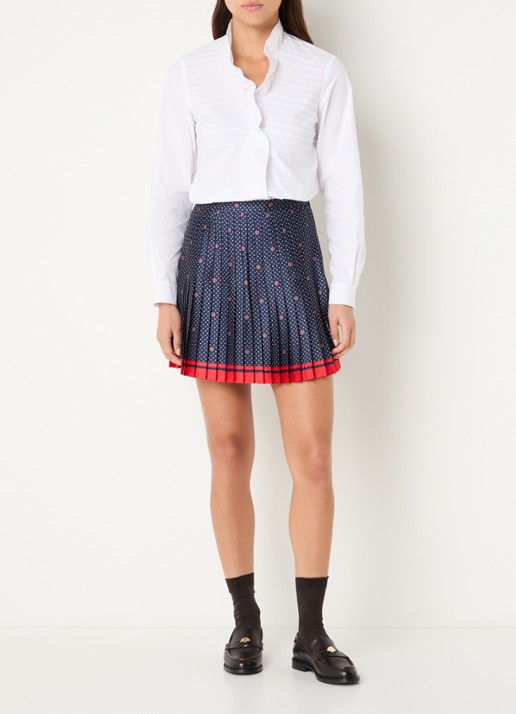 Claudie Pierlot Minirok met print - voorkant 3 donkerblauw