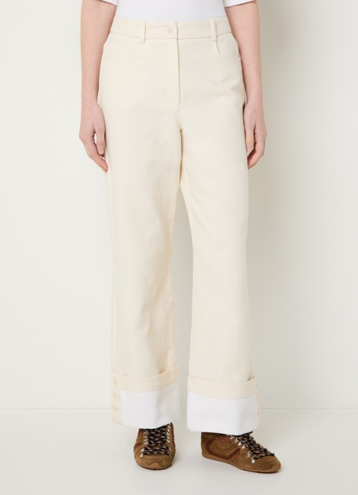Claudie Pierlot Pallo high waist straight fit broek met sierknopen
