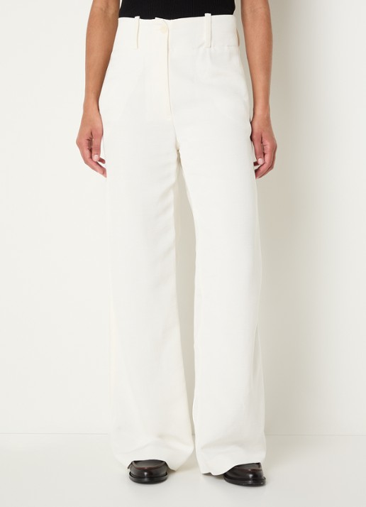 Claudie Pierlot Paloma high waist straight fit pantalon met steekzakken