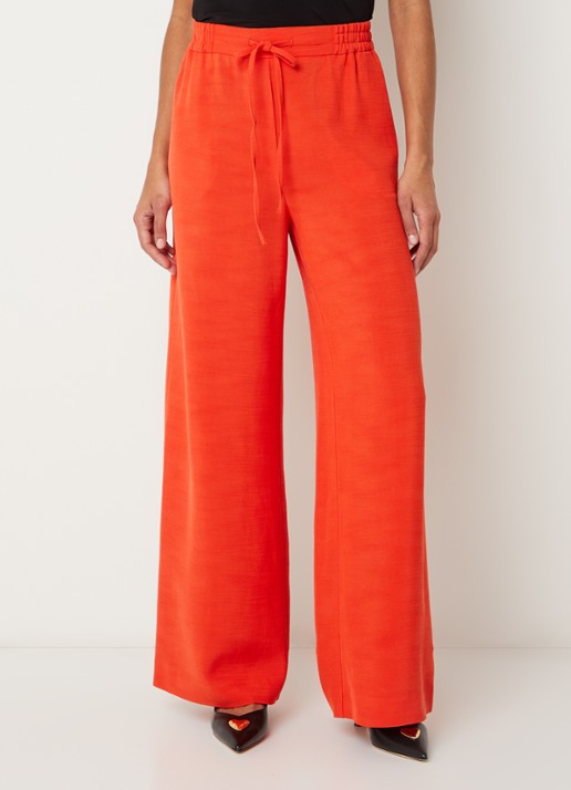 Claudie Pierlot Pistebis mid waist loose fit pantalon met trekkoord