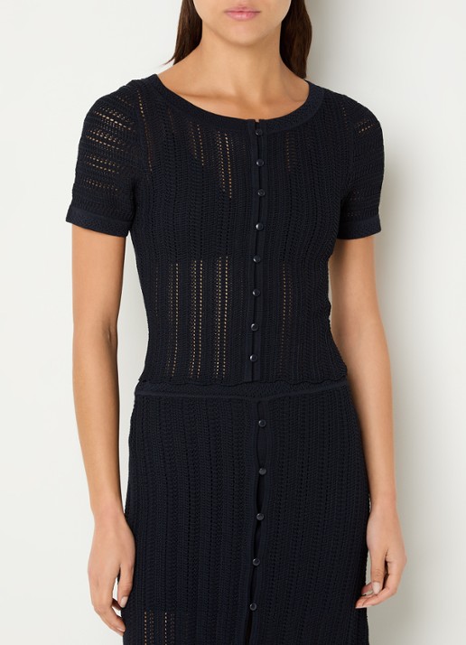 Claudie Pierlot Semi-transparante top met structuur