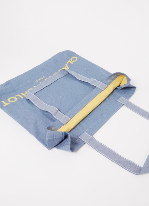 Claudie Pierlot Shopper met logoprint - detail staalblauw
