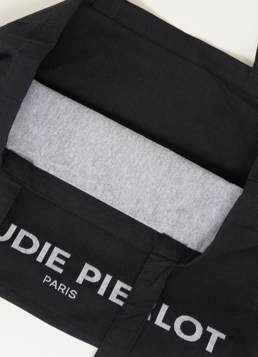Claudie Pierlot Shopper met logoprint - detail 2 zwart