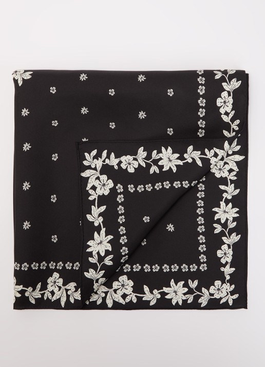 Claudie Pierlot Sjaal van zijde met bloemenprint  65 x 65 cm