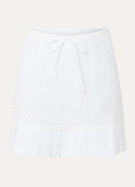 Claudie Pierlot Some mini rok met kant - voorkant 3 wit