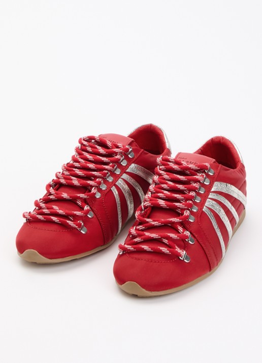 Claudie Pierlot Swing sneaker met metallic details - detail rood