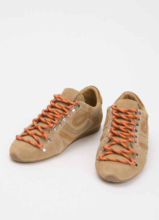 Claudie Pierlot Swing sneaker van suède - detail 3 zand
