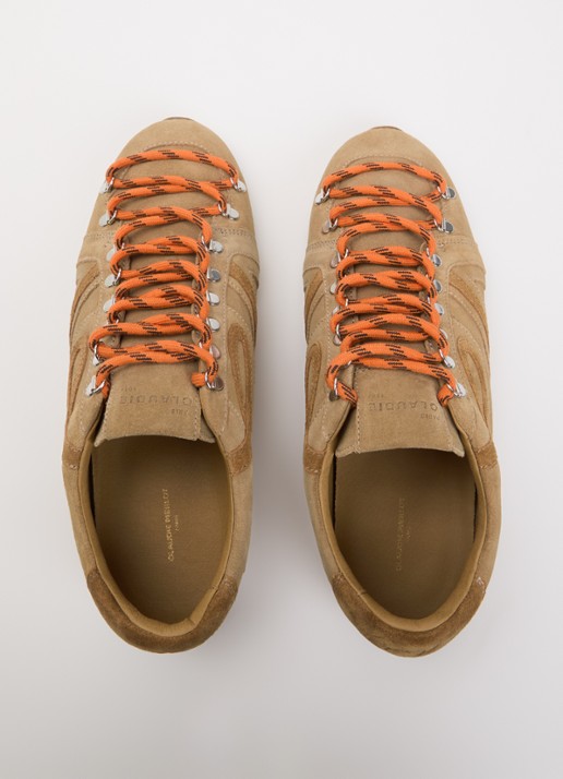 Claudie Pierlot Swing sneaker van suède - detail 4 zand
