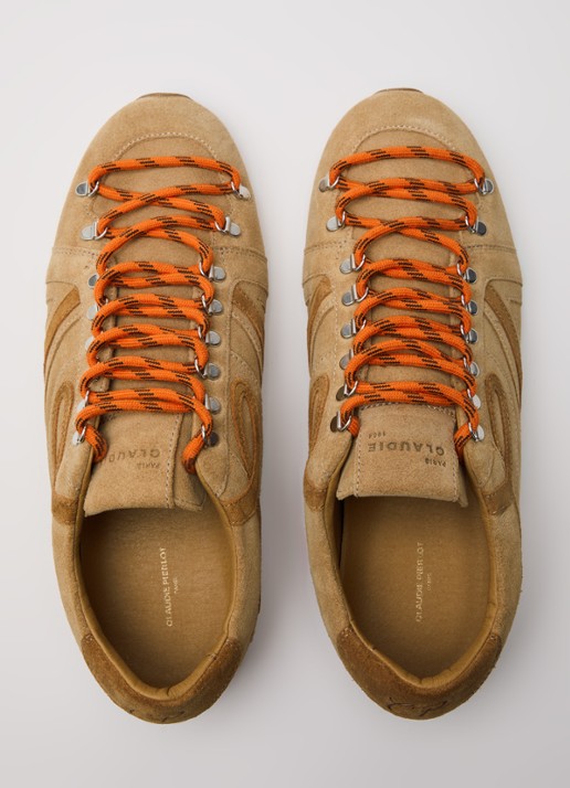 Claudie Pierlot Swing sneaker van suède - detail 9 zand