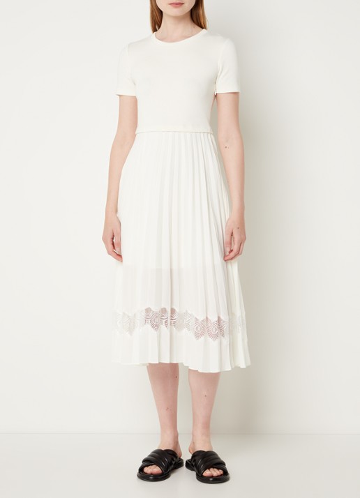 Claudie Pierlot Teli 2-in-1 midi jurk met opengewerkt detail