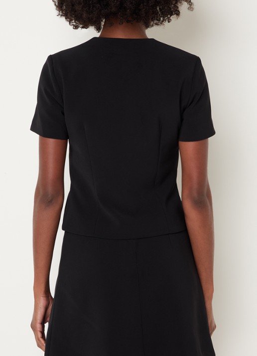 Claudie Pierlot Top met ronde hals - achterkant zwart