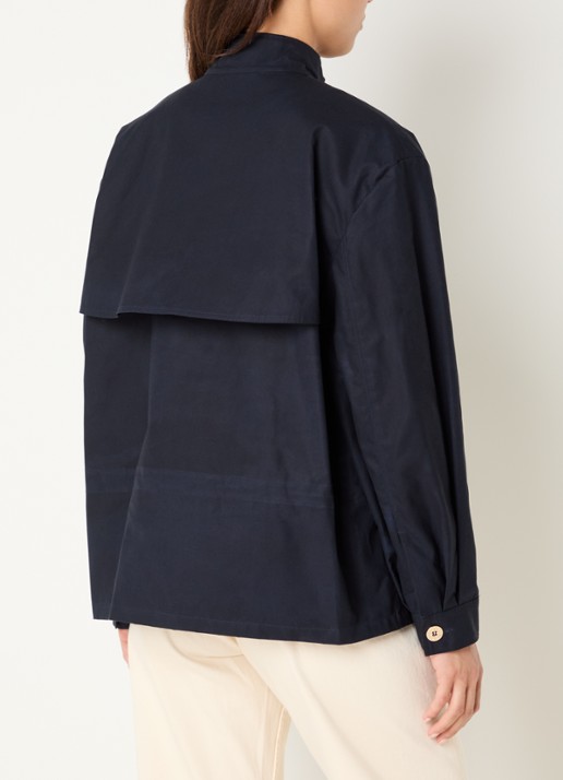 Claudie Pierlot Trenchcoat met steekzakken - achterkant indigo