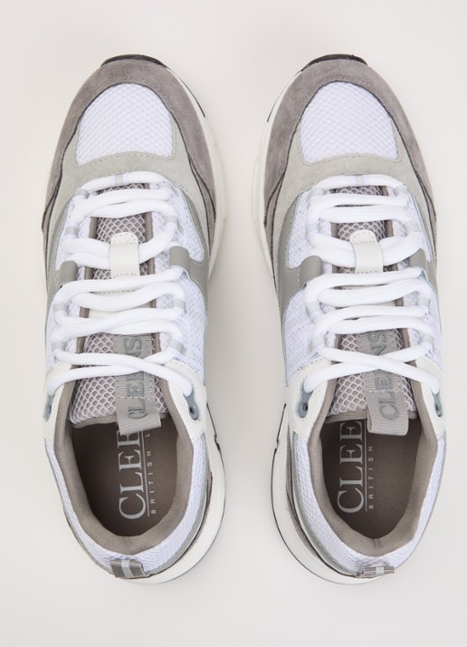 Cleens Aero Runner sneaker met suède details - detail 4 grijs