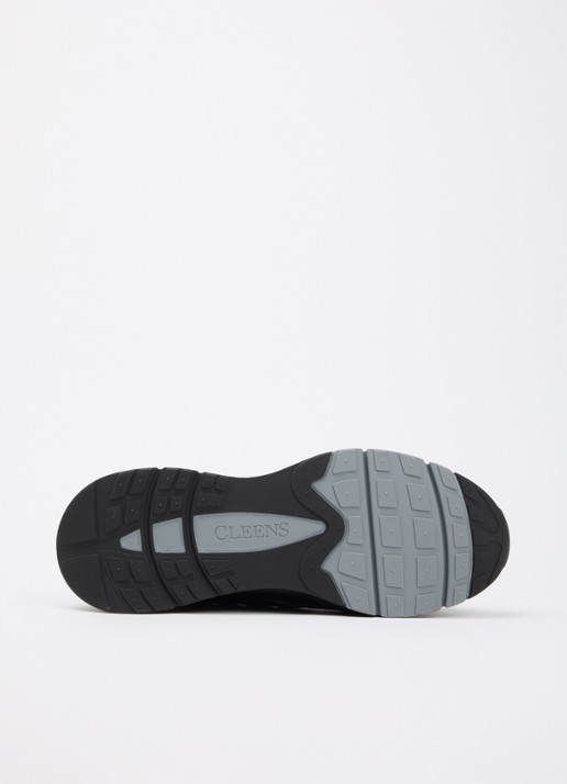 Cleens Aero Runner sneaker van mesh met details van suède - detail 5 zwart