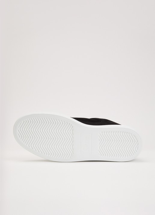 Cleens Court sneaker van suède - detail 4 zwart