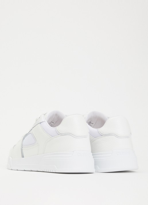 Cleens Lay Up sneaker met leren details - achterkant wit