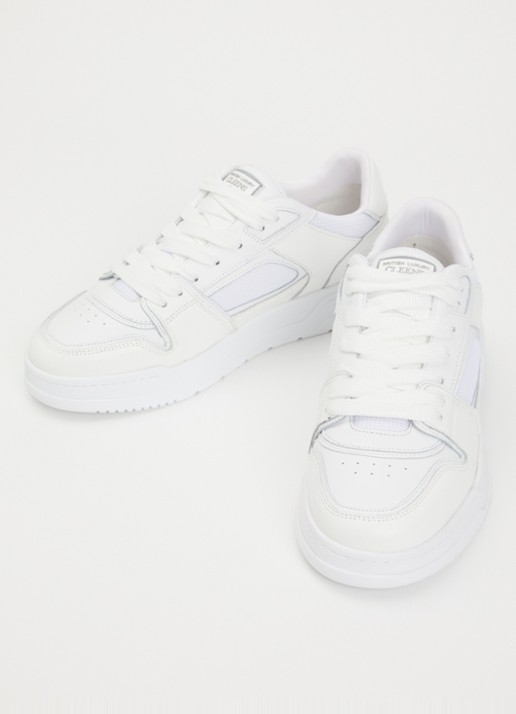 Cleens Lay Up sneaker met leren details - detail 2 wit