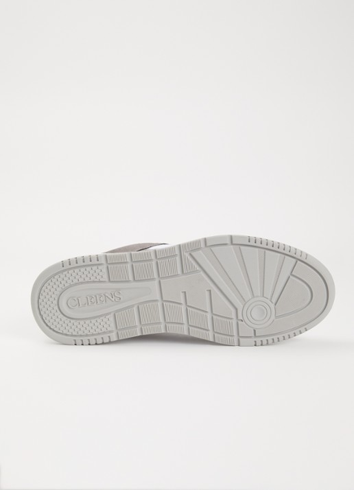 Cleens Lay Up sneaker met leren suède details - detail 5 grijs