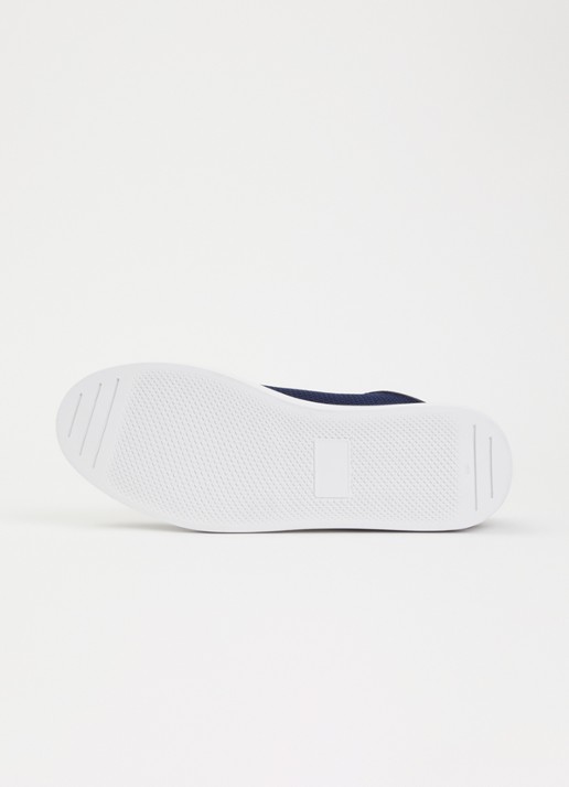 Cleens Luxor sneaker met suède details - detail 3 donkerblauw