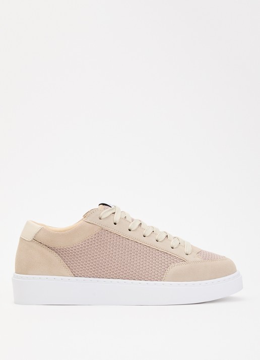 Cleens Luxor sneaker met suède details