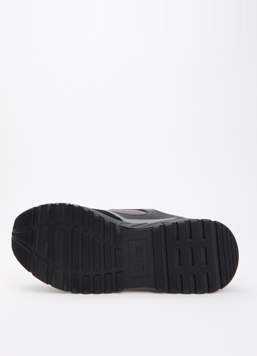 Cleens Onesixty sneaker met suède details - detail 3 zwart