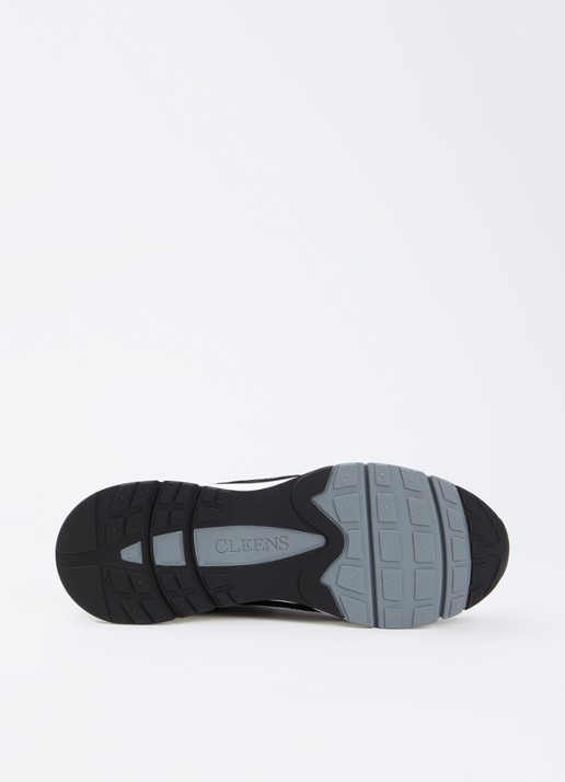 Cleens Pulse Runner sneaker met leren details - detail 5 antraciet