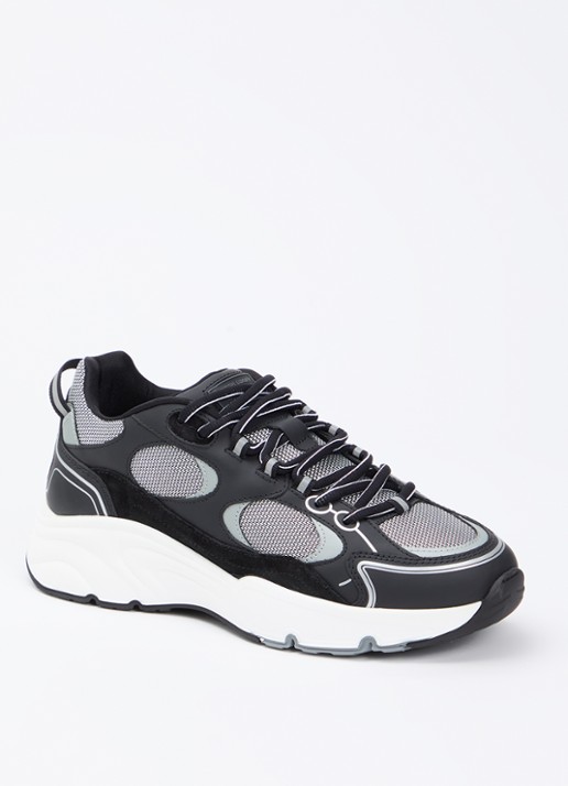 Cleens Pulse Runner sneaker met leren details