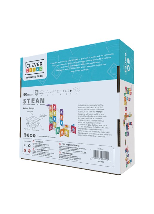 Cleverclixx Ball Run Compact Pack Intense 60 Stuks - knikkerbaan - voorkant 2 multicolor