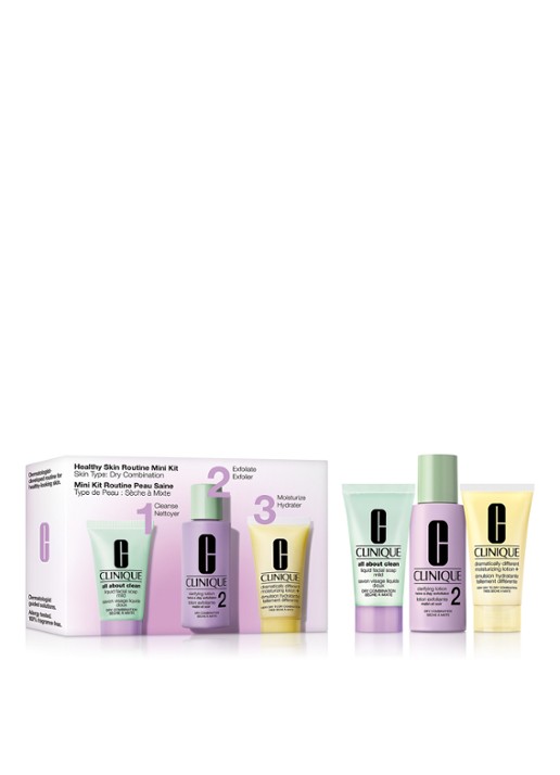 Clinique Healthy Skin Routine Mini Kit Dry Combination - verzorgingsset  - voorkant undefined