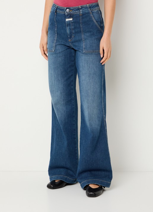 CLOSED Aria high waist wide leg jeans met steekzakken