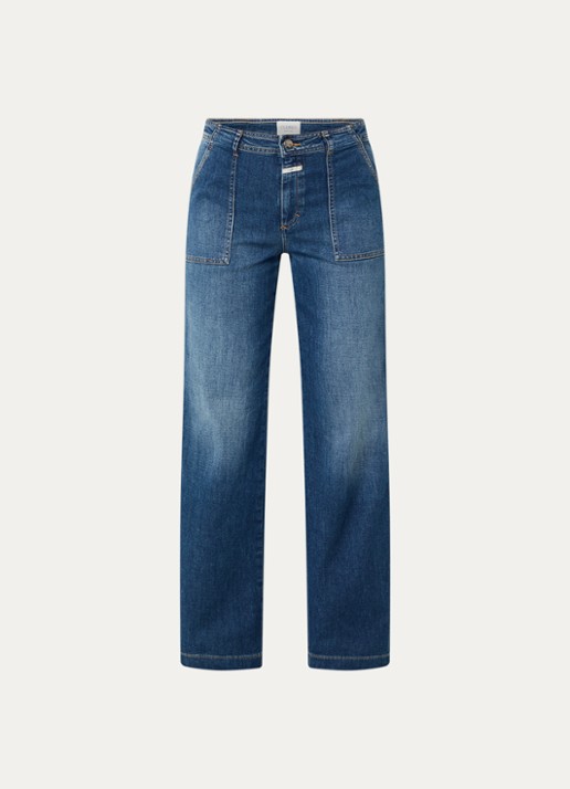 CLOSED Aria high waist wide leg jeans met steekzakken - voorkant 3 indigo