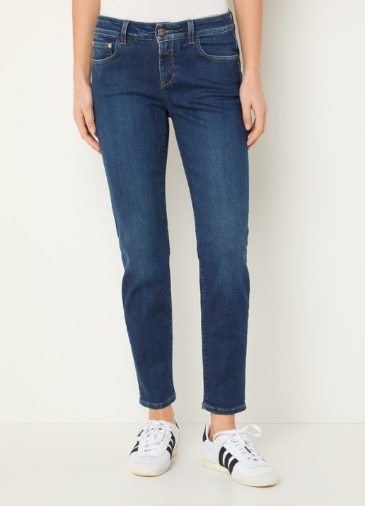 CLOSED Baker high waist slim fit jeans met donkere wassing