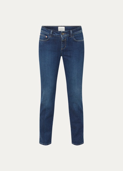 CLOSED Baker high waist slim fit jeans met donkere wassing - voorkant 4 indigo