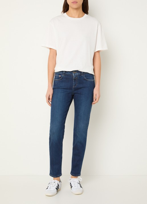 CLOSED Baker high waist slim fit jeans met donkere wassing - voorkant 5 indigo