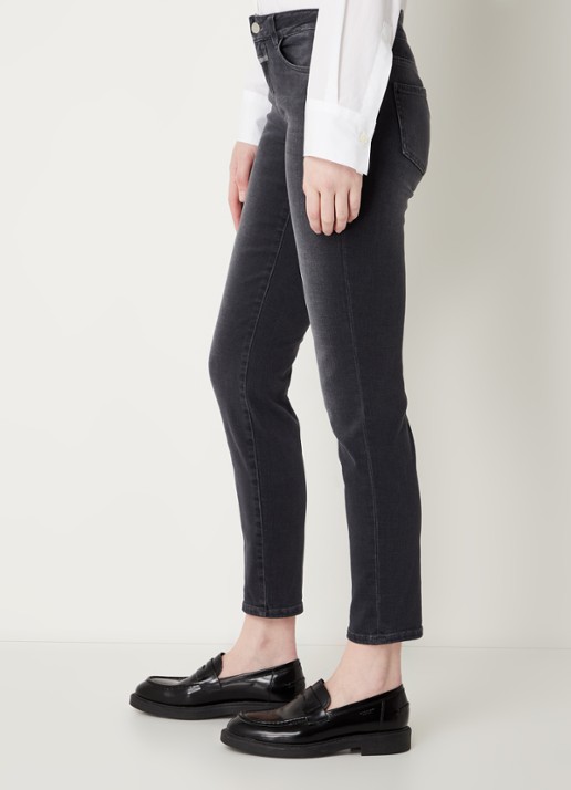 CLOSED Baker low waist cropped slim fit jeans met stretch - detail 5 antraciet