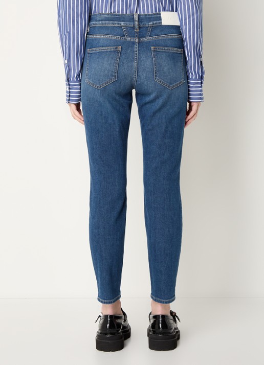 CLOSED Baker mid waist slim fit jeans in  katoenblend - achterkant indigo
