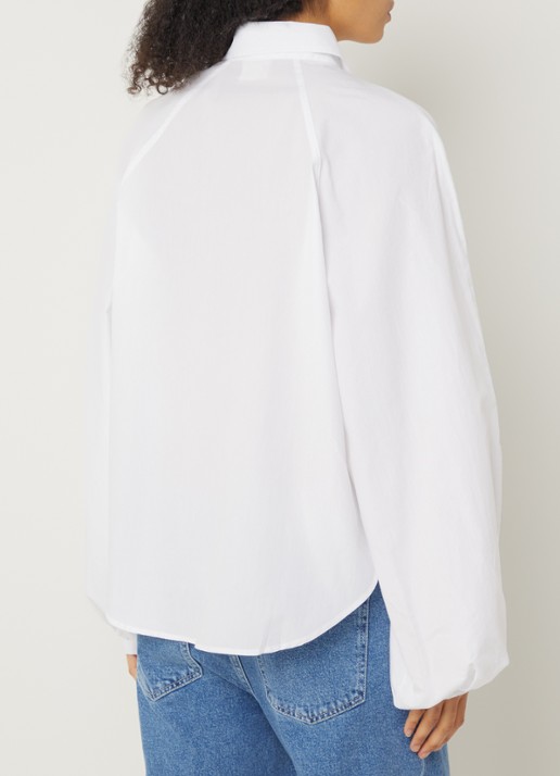 CLOSED Blouse met ballonmouw - achterkant wit