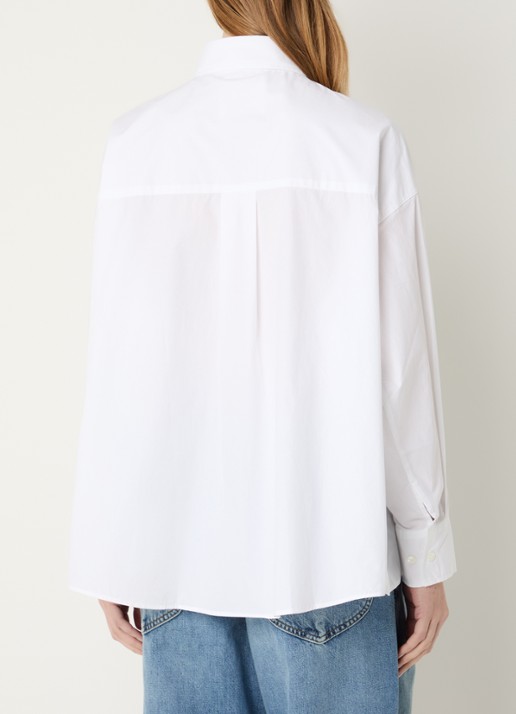 CLOSED Blouse met kraag - achterkant wit