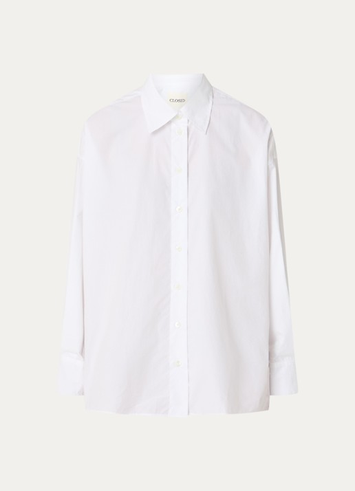 CLOSED Blouse met kraag - voorkant 2 wit