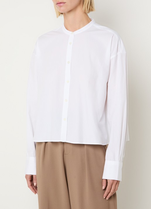 CLOSED Blouse met ronde hals - detail wit